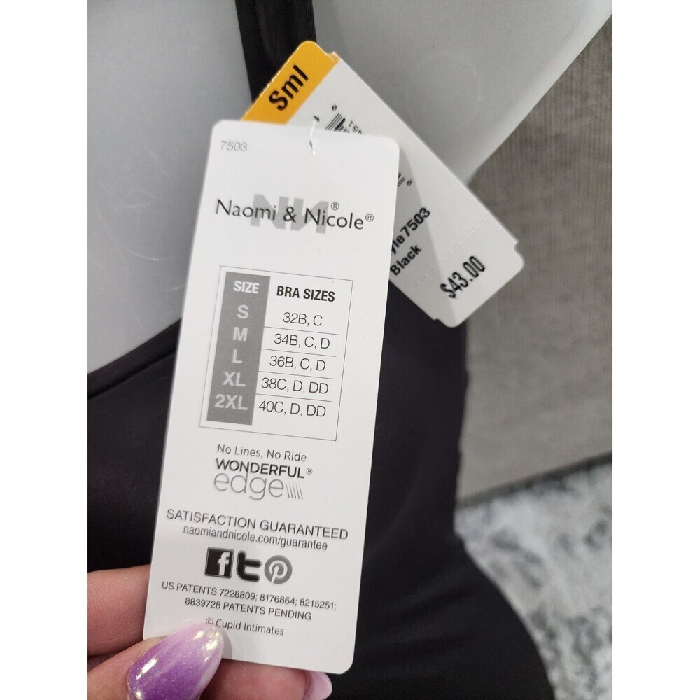 Naomi & Nicole Waist Shaping Tank 7503 Black Small Firm Compression Slimming - Picture 3 of 7